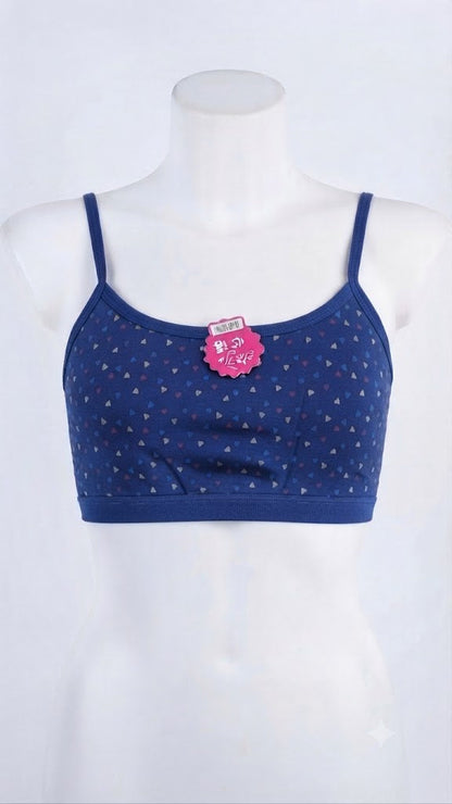 Cute Heart Printed Biddies Style Bra for Teenagers | Multiple Colors Available