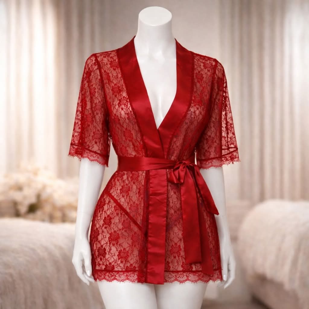 Midnight Grace 3 Piece Lace Set