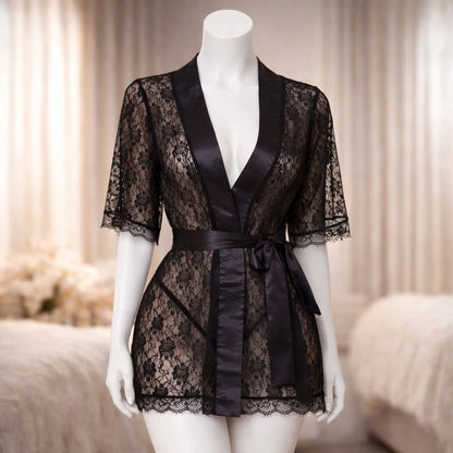 Midnight Grace 3 Piece Lace Set