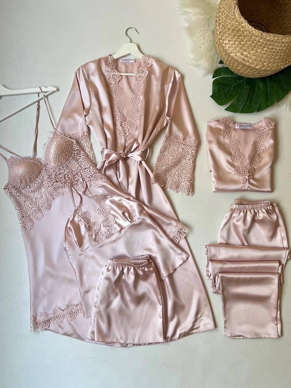 Original Silk | Rose Dreams 6-Piece Nightwear Set