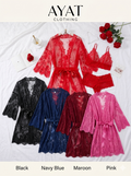 Floral Lace Robe & Lingerie Set